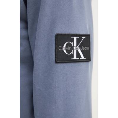 Calvin Klein Памучен суичър Calvin Klein Jeans в синьо с изчистен дизайн J30J323426 (J30J323426)