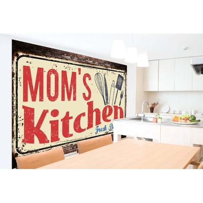 DIMEX ART Самозалепваща се флизелинова фототапета табела - кухнята на мама 375 x 250 см