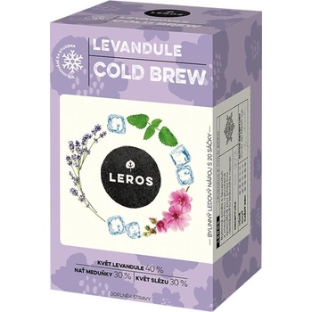 Leros Cold Brew Levandule ledový čaj k luhování za studena 20 x 1,2 g