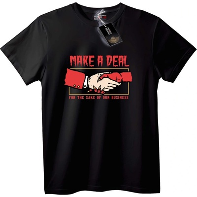 NOONEBRAND Тениска Мафиотско Ръкостискане - 2XL, White