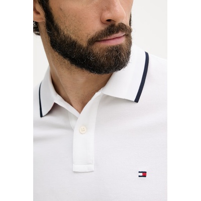 Tommy Hilfiger тениска с яка мъжка от памук (MW0MW42748)