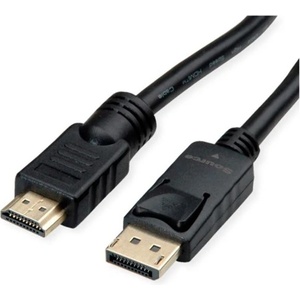 Roline Кабел DisplayPort 1.2 DP - HDMI 4K60Hz, M/M, 10 м, черен 11.04. 5777-5 (11.04.5777-5)