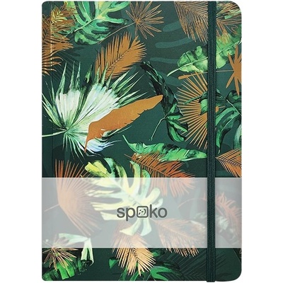 Spoko тетрадка с линийка spoko a/5 96 страници гумени листа с твърди корици s081511503 (s081511503)