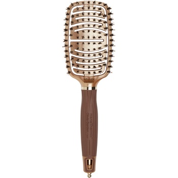 Olivia Garden Expert Care Flex Brush Boar & Nylon Bristles Gold & Brown