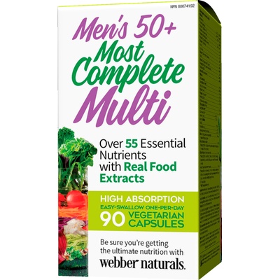 Webber Naturals Men’s Most Complete Multi 50+, 90 капсули, Webber Naturals