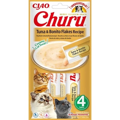 INABA Churu Tuna and bonito flakes receipe 4 x 14 g