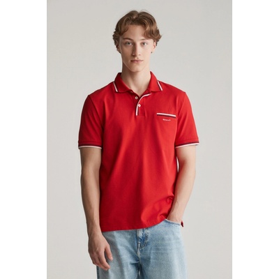 Gant 2-COL Tipping SS pique Polo ruby red
