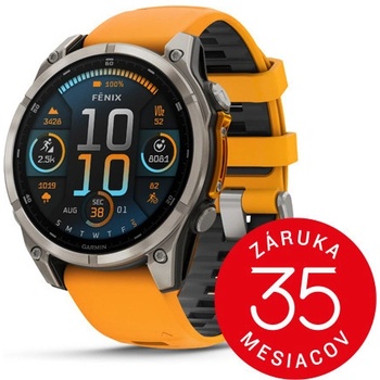 Garmin Fenix 8 AMOLED 47mm Sapphire Titanium Graphite/Orange 010-02904-11