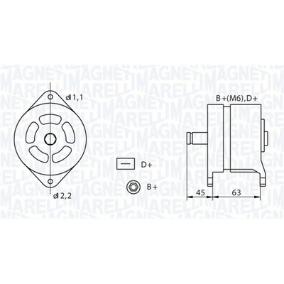 Alternátor MAGNETI MARELLI 063320070010
