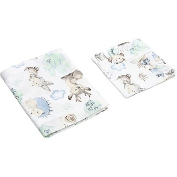 Sensillo Бебешки спален комплект от 2 части Sensillo - Животни, 100 x 135 cm (SILLO-43781)