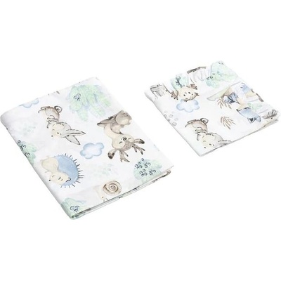 Sensillo Бебешки спален комплект от 2 части Sensillo - Животни, 100 x 135 cm (SILLO-43781)