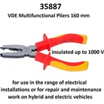 BGS technic Мултифункционални vde клещи 160 мм ; bgs 35887