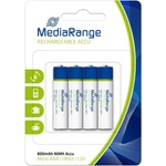MediaRange Акумулаторна батерия MediaRange, AAA, HR03, 1.2V, 800mAh, NiMH, 4бр (MRBAT120)