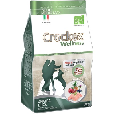 Mister Pet Crockex wellness Adult Medium MAXI DUCK RICE Low Grain 12 kg