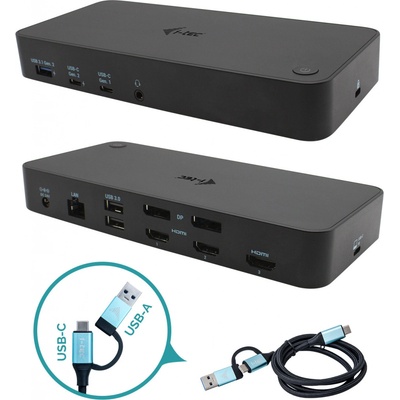 i-Tec USB 3.0 / USB-C / Thunderbolt, 3x 4K Docking Station + Power Delivery 70W CATRIPLEDOCKPDPRO