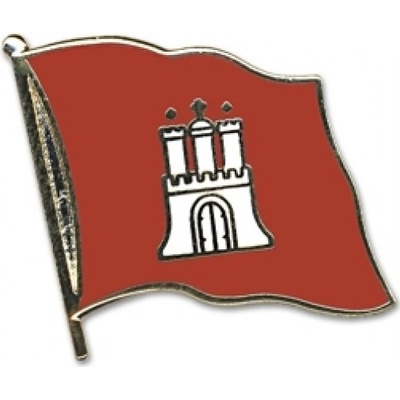 Odznak (pins) 20mm vlajka Hamburg - farebný