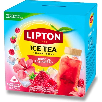 Lipton Ice Tea ledový bylinný čaj malina 10 sáčků