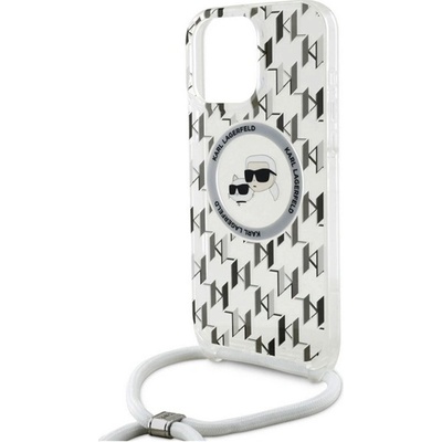 CG Mobile Apple iPhone 16 Pro KARL LAGERFELD IML MONOGRAM CROSSBODY K&CH HEADS MAGSAFE силиконов протектор за телефон, удароустойчив, ABSOLUTE KLHMP16LHCKCKLCT (KLHMP16LHCKCKLCT)