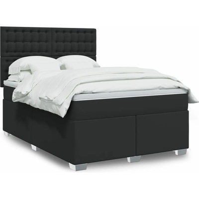 vidaXL 11461.3290724 Boxspring postel s matrací černá umělá kůže