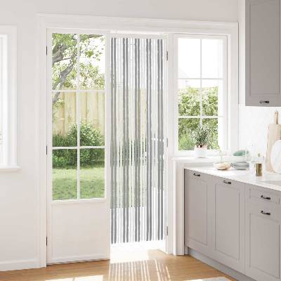 vidaXL Мрежа против насекоми Шенил Сив и бял 56 x 200 cm 100% ПП (42034454)