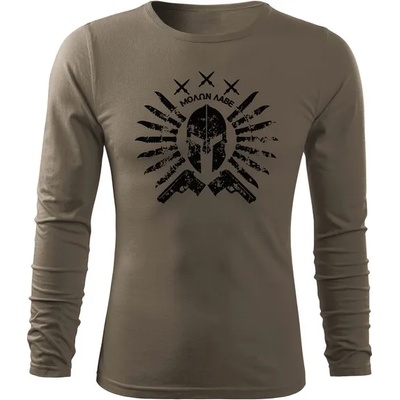 DRAGOWA FIT-T Тениска с дълъг ръкав Ares, маслиненозелена, 160 г/м2 (11314)