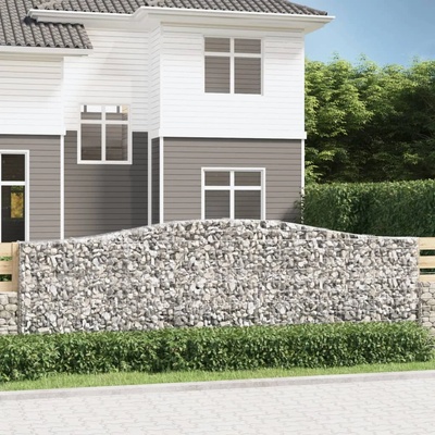 vidaXL Габионни кошници арка 20 бр 400x30x120/140см поцинковано желязо (3145849)