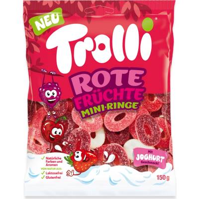Trolli rote fruchte mini-ringe 150 g