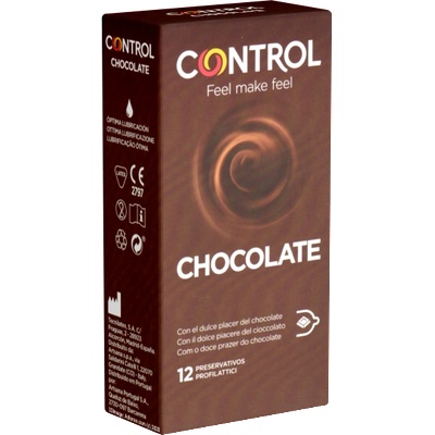 CONTROL Single: Chocolate, 12 condoms with chocolate flavour