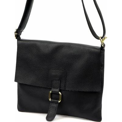 Luka Dámska kožená crossbody kabelka čierna 26-087