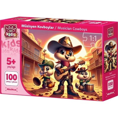Art Puzzle Детски пъзел Art Puzzle от 100 части - Музиканти каубои (35417)