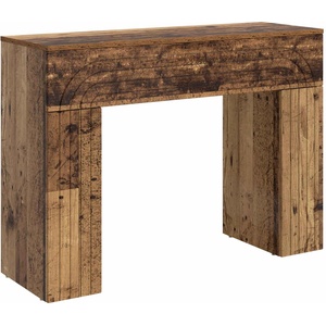 vidaXL Масичка за кафе Старо дърво 102 x 35 x 75 см (899934)