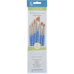 Princeton Artist Brush Selectartiste Multi-Technique 3 Комплект четки 6 бр (P3750SET122)