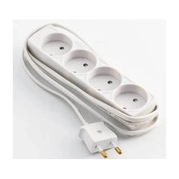 MicroConnect 4-way power stripno earth, 1, 5m white