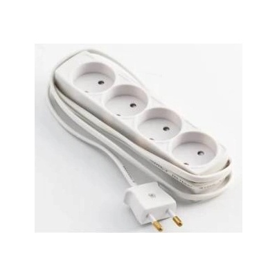 MicroConnect 4-way power stripno earth, 1, 5m white