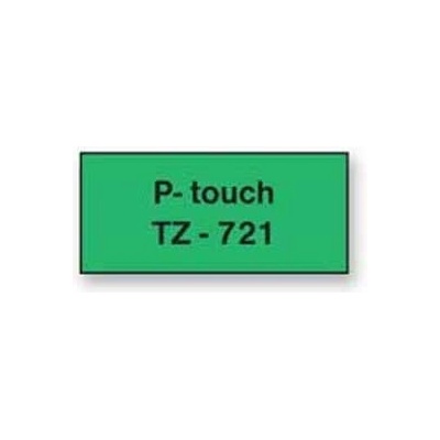 Samolepiaca páska Brother TZe-721 9 mm zelená/čierna