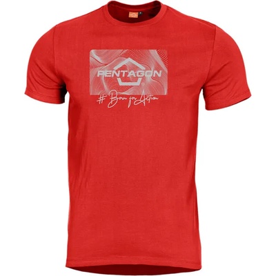 Pentagon Contour tričko, ЧЕРВЕНА (K09012-CO-27)