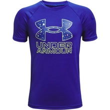 Under Armour Tech Hybrid Prt Fill T-Shirt blue/yellow Under 1363281-409