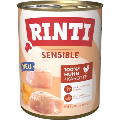 Rinti Sensible kuracie a mrkva 24 x 800 g