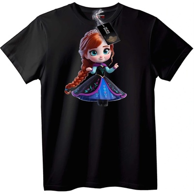 NOONEBRAND Тениска Chibi Анна от Frozen - 4XL, White