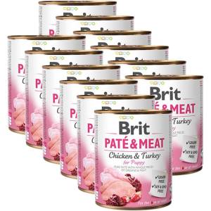 Brit Консерва Brit Paté & Meat PUPPY, 12 x 800 г