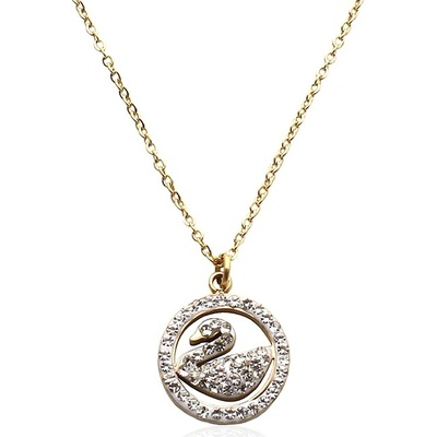 BM Jewellery Dámský řetízek s labutí - gold z chirurgické oceli S449100
