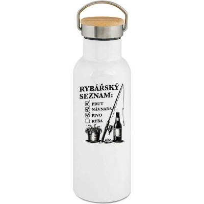 123TRIKO termoska Rybářský seznam, černý potisk 500 ml dárek