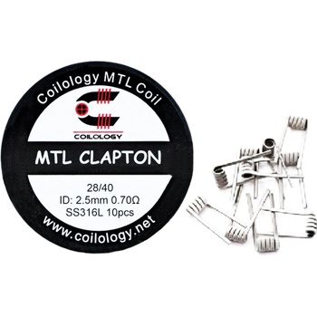 Coilology předmotané spirálky MTL Clapton SS316L 0,7ohm 10ks
