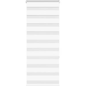 vidaXL Зеброва щора бял 60x150 см ширина на плата 55, 9 cm полиестер (4014747)