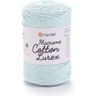 Yarn Art Macrame Cotton Lurex 738 mentol s mentolovou nitkou