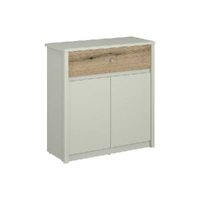 Шкаф с две врати и чекмедже karin kom 2d1s кашмир / дъб евок