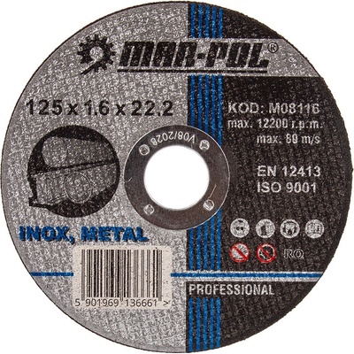 Mar Pol Kotouč řezný 125 x 1,6 x 22,2 mm M08116 – Zbozi.Blesk.cz