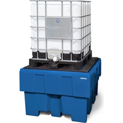 Záchytná vaňa z polyetylénu (PE), pre 1 IBC à 1000 litrov, s mrežovým roštom