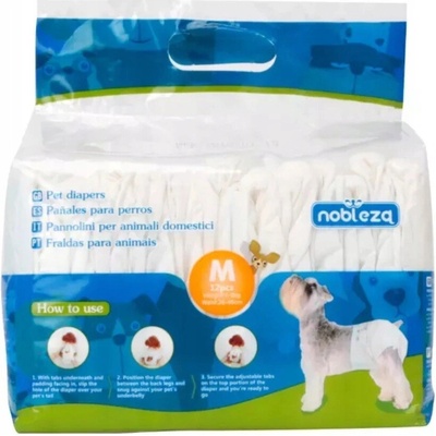 Nobleza Plienky na psa M 4-7 kg pás 26-46 cm 12 ks