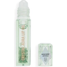 Makeup Revolution Crystal Aura olej na pery pre výživu a hydratáciu Aventurine Cucumber 2,5 ml